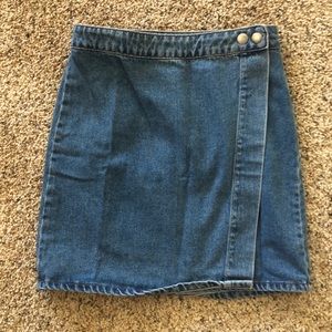 ASOS wrap denim skirt